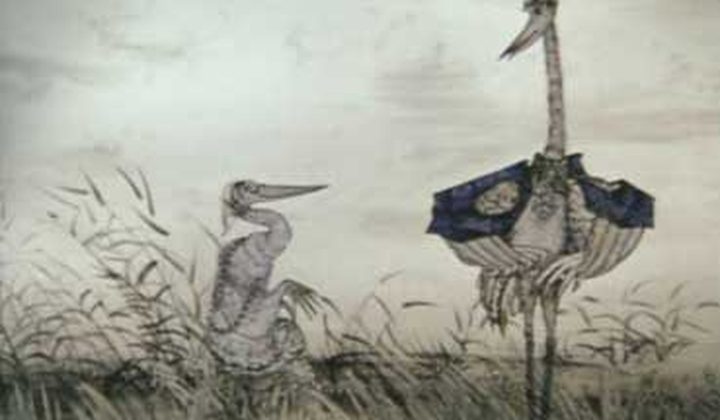 Цапля и журавль